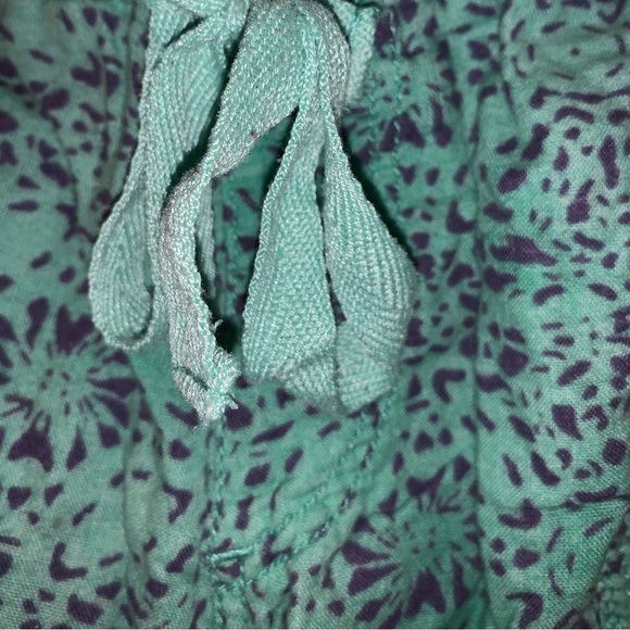 Target Mossimo Light Mint Green and Purple Abstract Pattern Shorts - Picture 4 of 6